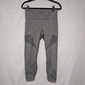 Member's‎ Mark Women's Gray Compression High Rise Ankle Mesh Leggings Size XL